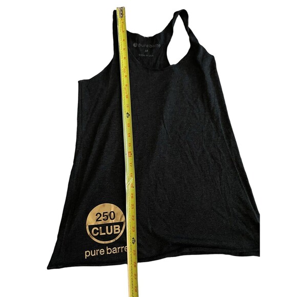 Pure Barre Tank Top Women's Medium Dark Gray 250‎ Club Workout Fitness - Picture 2 of 3